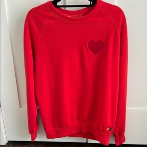 Aviator Nation Red Heart Sweatshirt